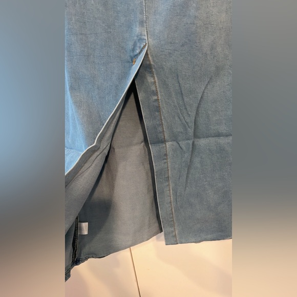 NWT Torn by Ronny Kobo Renee Strapless Denim Midi Dress Floral Detail Size S - Picture 9 of 9